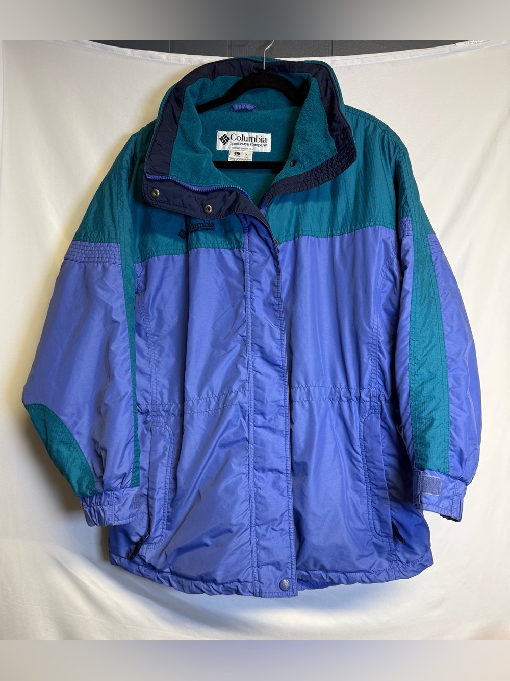 Vintage Columbia Teal & Purple Colorblock Ski Jacket